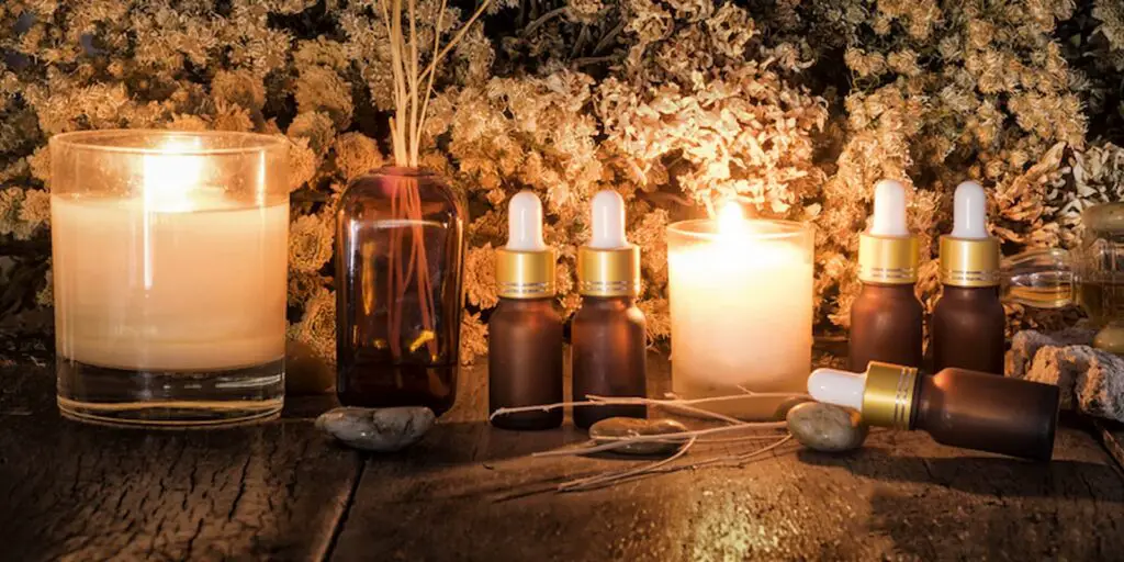 Essential Oils Aromatherapy setup