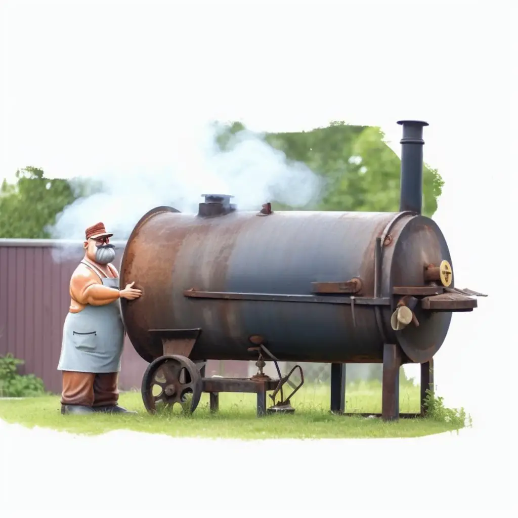 Illustration of BBQ Smoker from AI