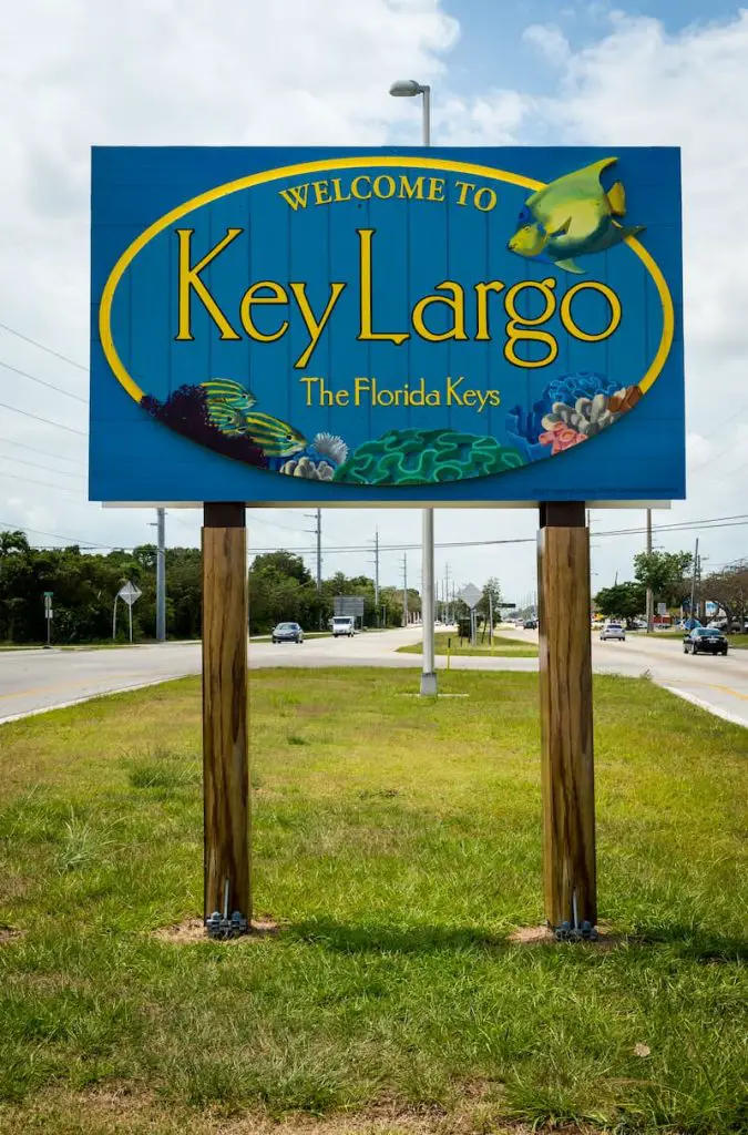 Sign of Key Largo Florida